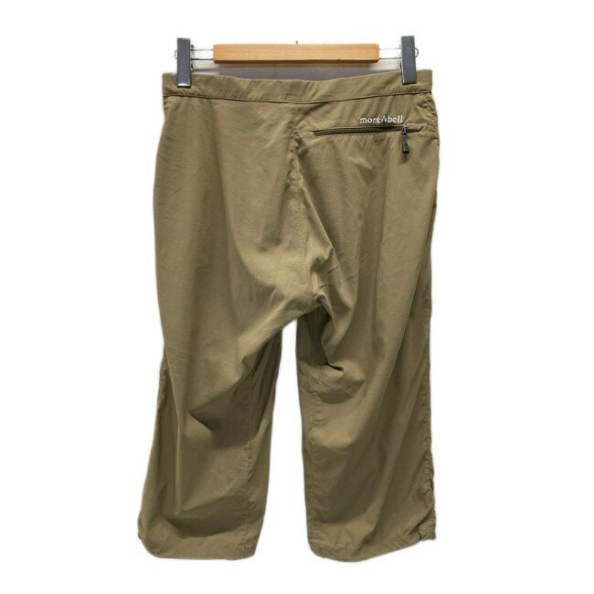 【中古】　mont-bell　ハーフパンツ　短パン　ショートパンツ　ボトムス　ナイロン　ベルト　無地　ジップフライ　ワンポイント　ブランドロゴ　刺しゅう　アウトドア　古着