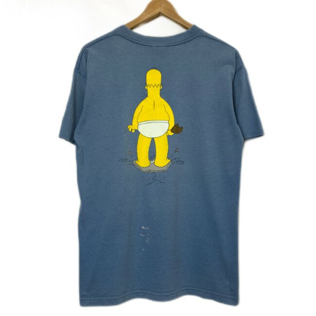 【中古】　STANLEY DESANTIS　Tシャツ　90s vintage　90年代　(C)1997　半袖　カットソー　トップス　クルーネック　キャラT　キャラクター　シンプソンズ　ホーマーシンプソン　両面プリント　MATT GRONING　USA製　古着
