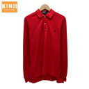 【中古】 POLO by RALPH LAUREN ポロシャツ 長袖 シャツ トップス ハーフボタン 無地 ワンポイント ブランドロゴ スモールポニー 刺しゅう 古着