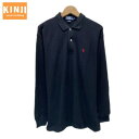 【中古】 POLO by RALPH LAUREN ポロシャツ 長袖 シャツ トップス ハーフボタン 無地 ワンポイント ブランドロゴ スモールポニー 刺しゅう 古着
