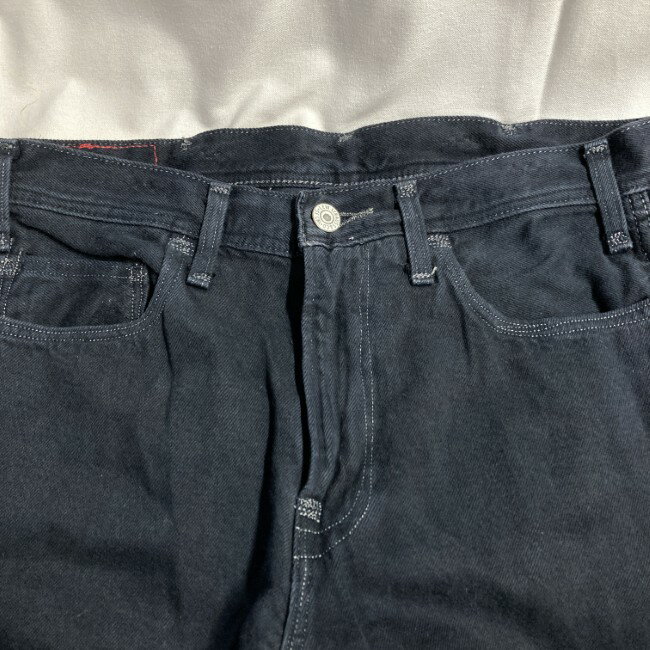 【中古】　Levi's Red　デニムパンツ　502　Gパン　ジーンズ　ボトムス　カラーデニム　無地　ジップフライ　赤タブ　ブランクタグ　アメカジ　古着