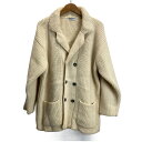 【中古】 Capiron Roots カーディガンセーター ニットアウター Pコート ウール 無地 ダブルボタン 古着
