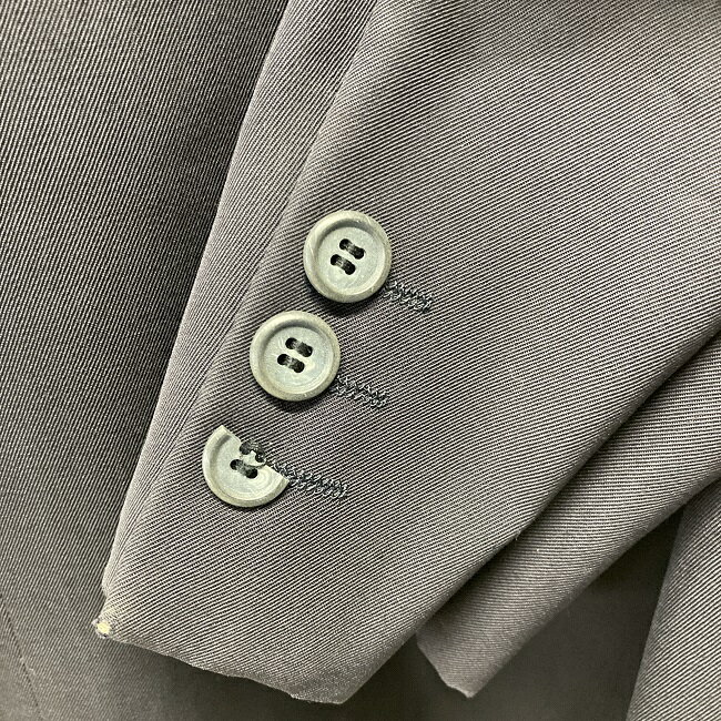 ISSEY MIYAKE　テーラードジャケット　80's vintage　筆タグ　ウールジャケット　アウター　無地　袖開き見せ　シングルボタン　LG33966　日本製　ドメスティック　古着