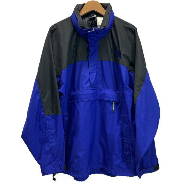 【中古】 THE NORTH FACE ナイロンジャンパー アノラックパーカー プルオーバー アウター ハーフジップ ブランドロゴ 刺しゅう ドロップショルダー オーバーサイズ ビックサイズ アウトドア 古着