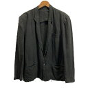 【中古】 Y’s for men テーラードジャケット ジャケット アウター テーラーカラー リネン 麻 無地 シングルボタン 袖開き見せ ドメスティック 古着