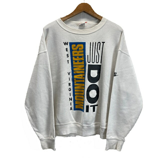 【中古】　NIKE　スウェット　80s-90s vintage　80年代-90年代　トレーナー　クルーネック　裏起毛　プリント　グレータグ　USA製　オーバーサイズ　ビックサイズ　スポーツ　古着