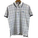 【中古】 Columbia ポロシャツ 半袖 シャツ トップス ポリエステル コットン チェック ワンポイントロゴ ブランドロゴ 刺しゅう OMNI-WICH 112 PM2623 アウトドア 古着