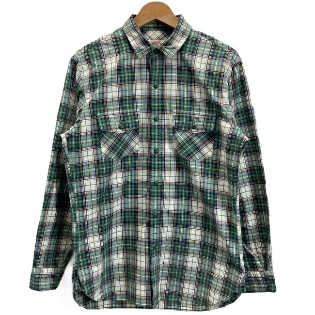 【中古】　Brooks Brothers　チェックシャツ　長袖シャツ　長袖　シャツ　トップス　コット