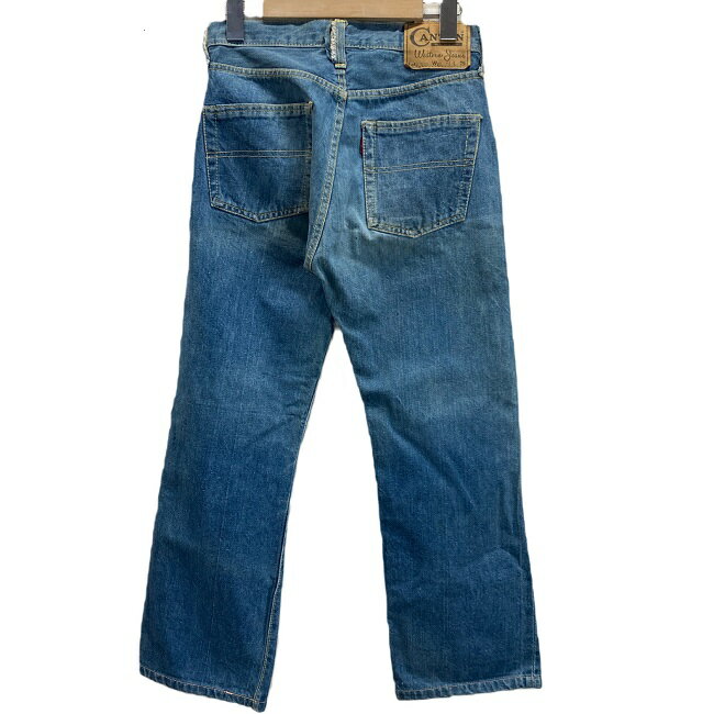 50％OFFクーポン対象【中古】　CANTON　デニムパンツ　60's vintage　国産レトロ　Gパン　ジーンズ　ボトムス　無地　コットン　TALON42ジップ　Lot,7006　INDIGO DENIM　古着