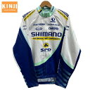 【中古】 PEARL iZUMi サイクリングシャツ 長袖 トップス ハイネック フルジップ ラグラン プリント 総柄 自転車 オーバーサイズ 古着
