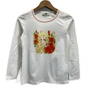 【中古】 VILLAGE GATE カットソー 長袖 ロンT クルーネック プリント ベルサイユのばら マンガ 古着