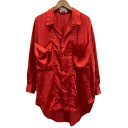 【中古】 i.s. ISSEY MIYAKE 無地シャツ 80s vintage 80年代 長袖 ナイロン オープンカラー サテン生地 No.RJ13245 日本製 オーバーサイズ ドメスティック 古着(4)