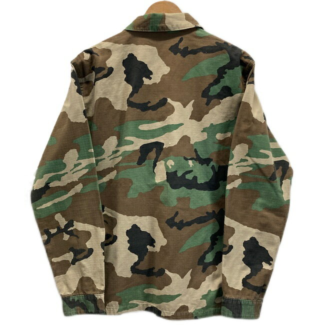 【中古】　AVIREX PX　ミリタリージャケット　アウター　フルボタン　コットン　迷彩　カモフラ　ブランドロゴ　刺しゅう　アメカジ　古着