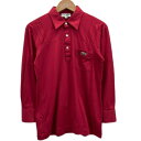 【中古】 LACOSTE ポロシャツ 長袖 トップス コットン ワンポイント ブランドロゴ 刺しゅう クロコダイル 胸ポケット 古着