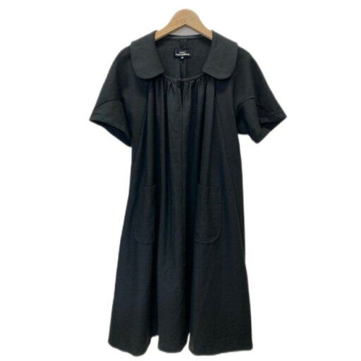 tricot COMME des GARCONS ワンピース 半袖 ひざ丈 レイヤード オーバーネック 無地 ウール Aライン AD2014 日本製 ドメスティック 古着 tricot COMME des GARCONS ワンピース 半袖 ひざ丈 レイヤード オーバーネック 無地 ウール Aライン AD2014 日本製 ドメスティック 古着