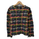 【中古】 COMME des GARCONS HOMME カーディガンセーター ニットアウター セーター Vネック フルジップ チェック AD2004 日本製 ドメスティック 古着