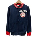 Abercrombie&Fitch ジップアップスウェット ブルゾン アウター 裏起毛 フルジップ ワンポイント ブランドロゴ ワッペン アメカジ 古着(4)