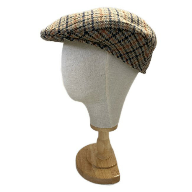 KANGOL　ハンチング　帽子　チェック　ワンポイント　ブランドロゴ　ワッペン　ストリート　グッズ　古着