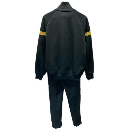 【中古】 adidas ジャージセットアップ 80s vintage 80年代 トラックジャケット トラックパンツ 上下セット トラックライン ウエストゴム ワンポイント ブランドロゴ トレフォイル 刺しゅう デサント製 TAD-9T 日本製 スポーツ 古着