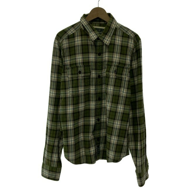 【中古】 Abercrombie&Fitch チェックシャツ 長袖 シャツ トップス レギュラーカラー 胸ポケット オーバーサイズ アメカジ 古着