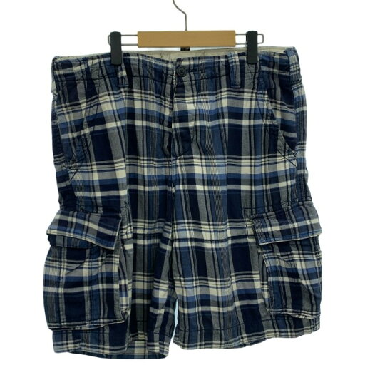 【中古】 Abercrombie&Fitch ハーフパンツ 短パン ショートパンツ ボトムス チェック ボタンフライ カーゴ アメカジ 古着 【中古】 Abercrombie&Fitch ハーフパンツ 短パン ショートパンツ ボトムス チェック ボタンフライ カーゴ アメカジ 古着