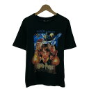 【中古】 ROMWE Tシャツ 半袖 カットソー トップス クルーネック ムービー 映画 ハリーポッターと賢者の石 プリント 古着