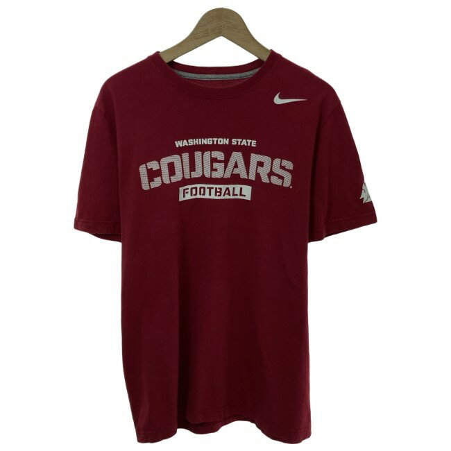 【中古】　NIKE　Tシャツ　半袖　トップス　クルーネック　ワシントン州立大学　クーガーズ　フットボール　スポーツ　古着