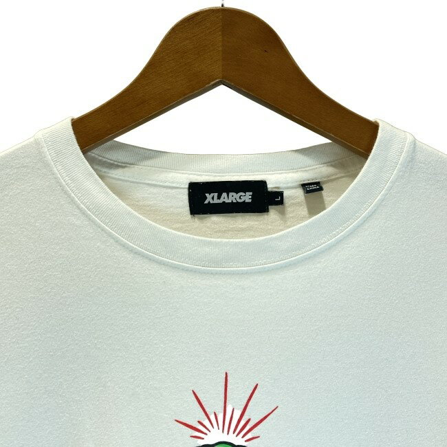 【中古】　XLARGE　Tシャツ　半袖　トップス　クルーネック　ロゴT　ブランドロゴ　プリント　ストリート　古着