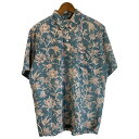 【中古】 reyn spooner アロハシャツ 半袖 トップス ボタンダウン ハーフボタン 胸ポケット 総柄 ハワイ製 アメカジ 古着(4)