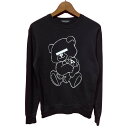 【中古】 UNDER COVER スウェット 長袖 トップス クルーネック 裏毛 アニマル プリント ベア ドメスティック 古着