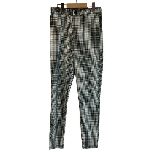 【中古】 ZARA スラックス テーパード ジップフライ チェック 古着 【中古】 ZARA スラックス テーパード ジップフライ チェック 古着