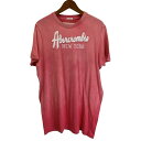 6/10はP5倍!【中古】 Abercrombie & Fitch Tシャツ 半袖 トップス クルーネック ロゴT ブランドロゴ ワッペン オーバーサイズ アメカジ 古着