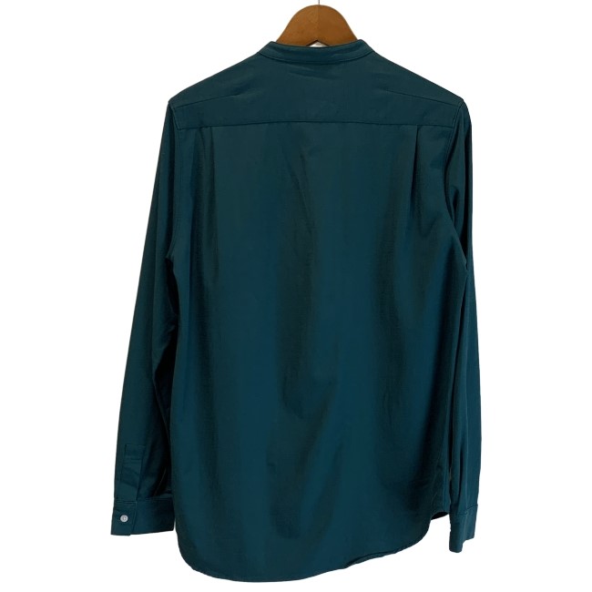 【中古】　STUDIOUS　プレーンシャツ　長袖　トップス　ノーカラー　無地　日本製　ドメスティック　古着