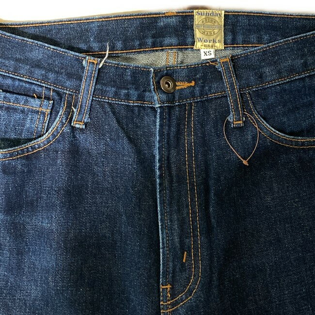Sunday Works　デニムパンツ　Gパン　ジップフライ　無地　USA製　古着