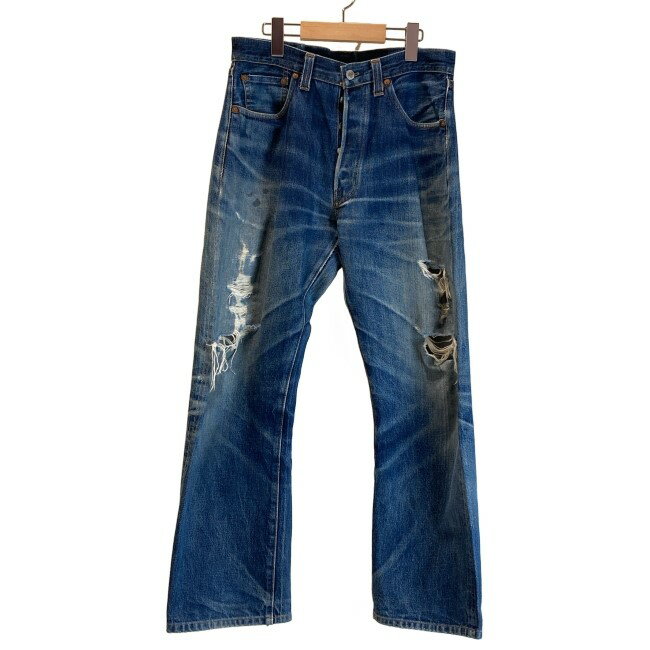Levi's デニムパンツ 00s vintage 00年代 OLD 501XX 00年製 刻印555 バレンシア工場 Gパン ボタンフライ 無地 USA製 アメカジ 古着