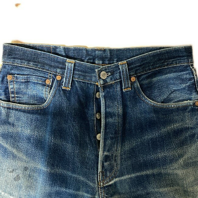 Levi's　デニムパンツ　00s vintage　00年代　OLD　501XX　00年製　刻印555　バレンシア工場　Gパン　ボタンフライ　無地　USA製　アメカジ　古着