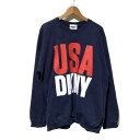 Donna Karan　DKNY　90's vintage　USA　クルーネック　丸首　トレーナー　スウェット　ロゴ　ヴィンテージ　古着