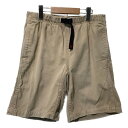 GRAMicci ハーフパンツ 短パン ショートパンツ ボトムス 無地 コットン ベルト アジャスター アウトドア 古着