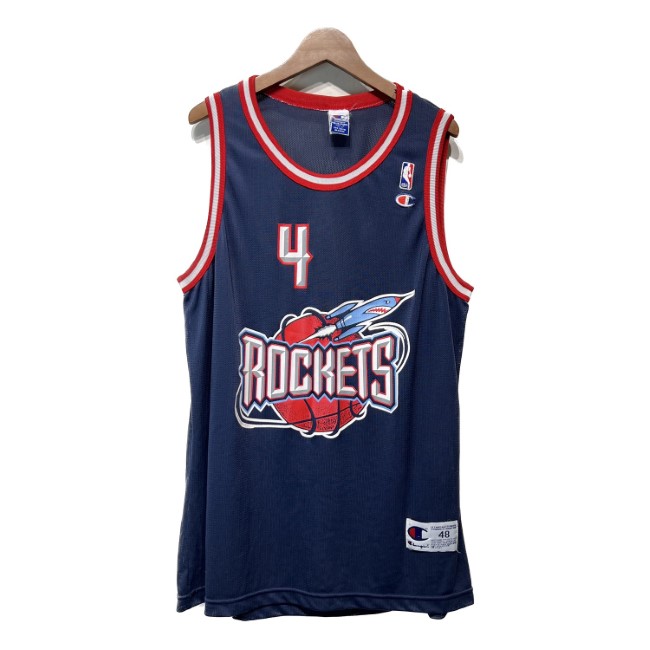 Champion　ゲームシャツ　タンクトップ　メッシュ　バスケ　NBA 　Houston Rockets　Charles Barkley　古着