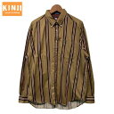 6/5はP5倍! 【中古】 TOMMY HILFIGER ストライプシャツ 長袖 シャツ トップス ボタンダウン 胸ポケット ワンポイント ブランドロゴ エンブレム 刺しゅう 古着(4)
