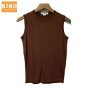 【中古】 JOHN SMEDLEY ニット ベスト クルーネック ノースリーブ 無地 ハイゲージ 古着