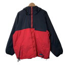 楽天スーパーSALE50%OFF 【中古】 L.L.Bean ナイロンジャンパー 90s vintage 90年代 中綿ジャケット アウター バイカラー フード フルジップ ワンポイント ブランドロゴ アウトドア 古着
