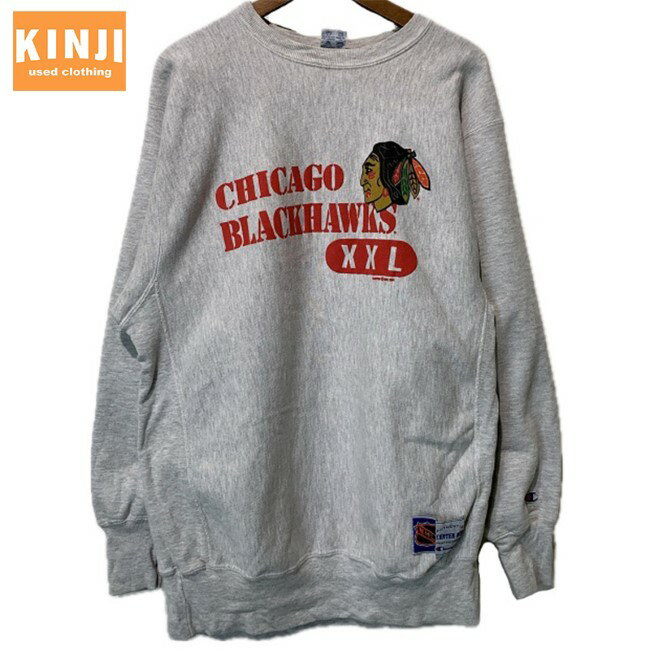 Champion REVERSE WEAVE@XEFbg@90's vintage@hイ^O@N[lbN@Nс@NHL@CHICAGO BLACKHAWKS@zbP[@USA@AJW@Ò