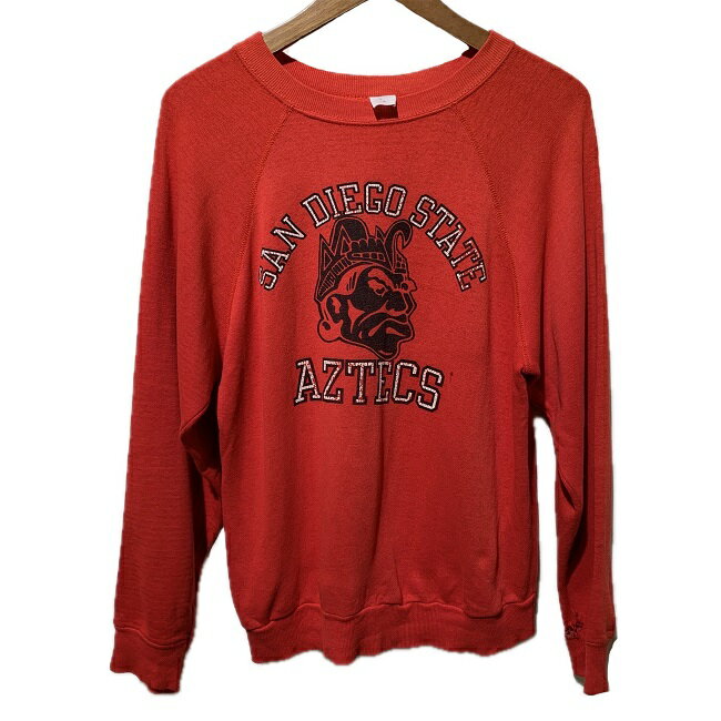 SAN DIEGO STATE AZTECS　スウェット　80's vintage　長袖　トレーナー　クルーネック　裏起毛　バスケチーム　カレッジチーム　古着