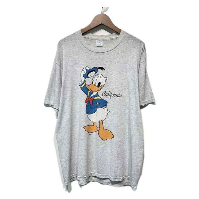 velva Sheen　Tシャツ　90's vintage　半袖　カットソー　トップス　クルーネック　キャラクター　ディズニー　ドナルドダック　California　(C)DISNEY　USA製　オーバーサイズ　古着のサムネイル