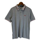 【中古】 FRED PERRY ポロシャツ 半袖 トップス 無地 ワンポイント 刺しゅう 古着