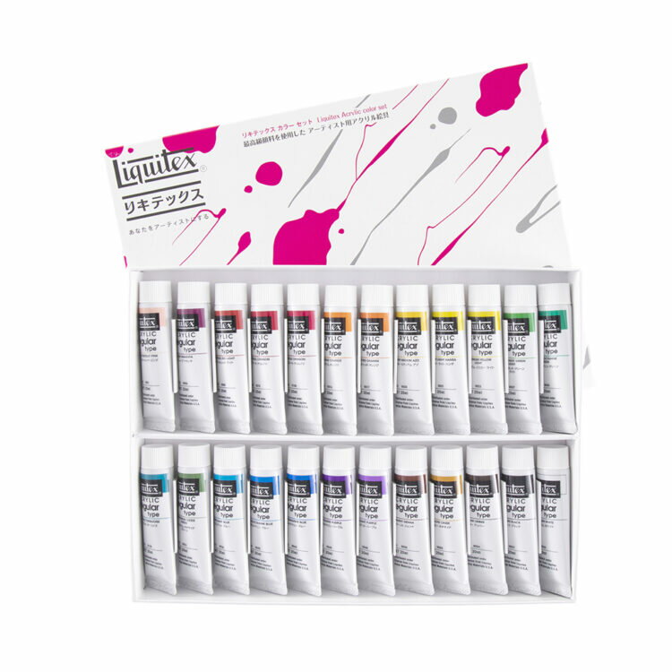 リキテックス Liquitex アクリル絵具 リキテックスカラー レギュラータイプ 24色セット ミキシング 20ml 6号
