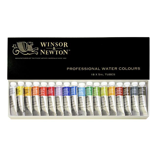 樂天商城 - ウィンザー＆ニュートン｜WINSOR & NEWTON ウィンザー＆ニュートン プロフェッショナルWC 5mLチューブ 18色セット 18809818