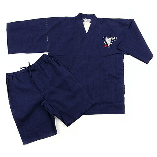 メンズ 甚平 宝珠 龍 刺繍入り (龍、竜、刺しゅう、ししゅう)入り甚平(じんべい) 宝珠龍 夏祭り 花火大会 お祭り 粋 いなせ 盆踊り 綿100% しじら織織 送料込メンズ 杢紺色(ネイビー)Cool Japan クール メンズ 甚平 宝珠 龍 刺繍入り (龍、竜、刺しゅう、ししゅう)入り甚平(じんべい) 宝珠龍 夏祭り 花火大会 お祭り 粋 いなせ 盆踊り 綿100% しじら織織 送料込メンズ 杢紺色(ネイビー)Cool Japan クール