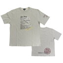 Tシャツ メンズ 半袖 天竺 綿100% スラブ糸 転写 プリント Today柄ベージュ【メール便・あす楽お急ぎ運送便選択可能】